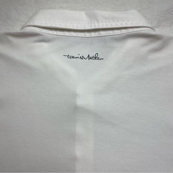 Travis Mathew White and Gray Polo Shirt Size XL - Picture 7 of 11